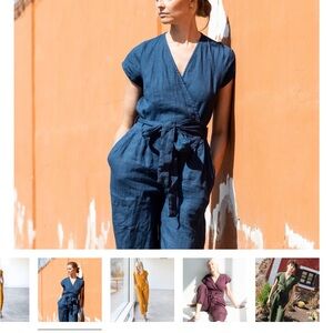 Not perfect linen Moroccan Red Margaret Jumpsuit